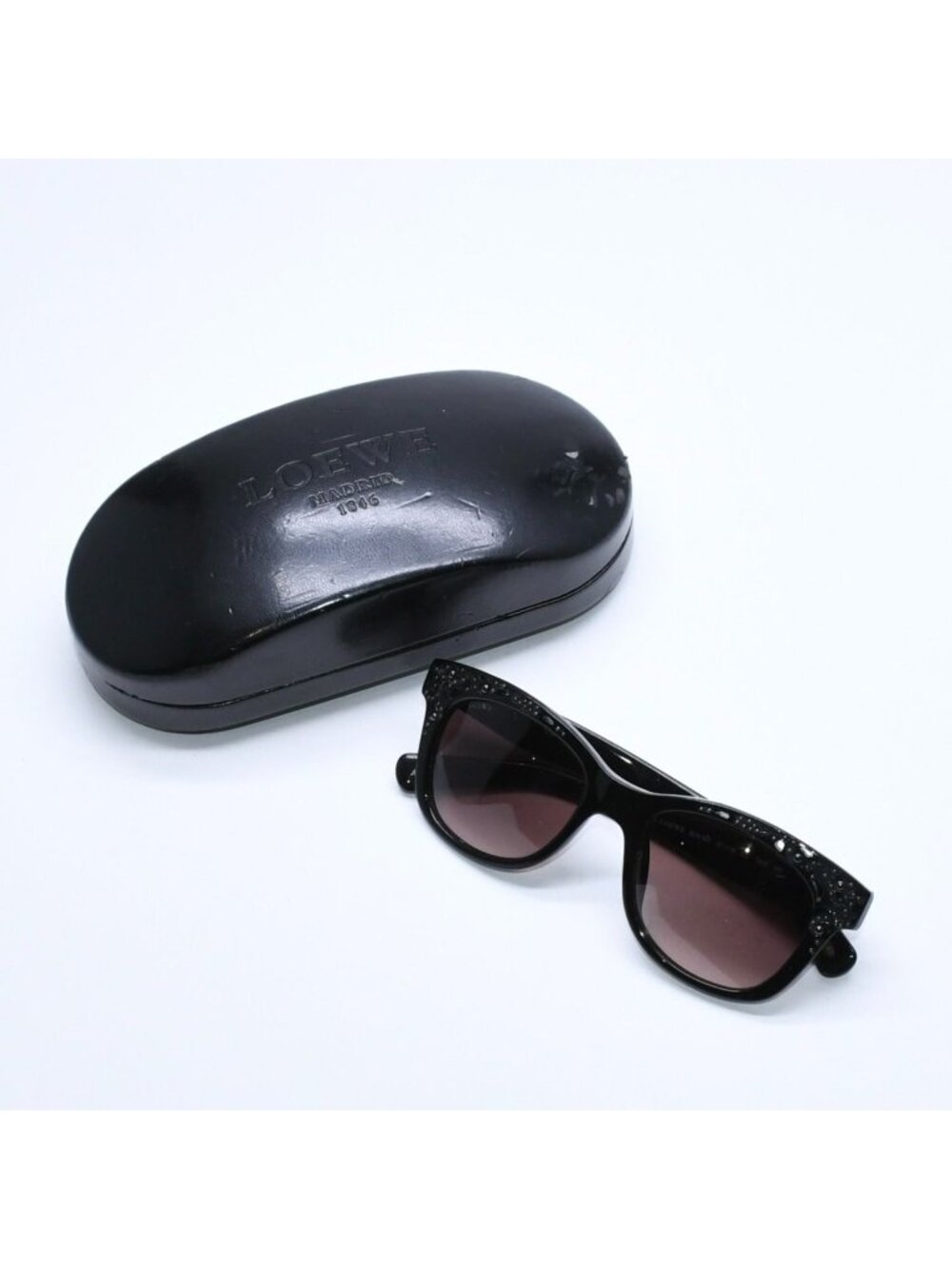 Loewe Sunglasses Bijou Anagram Acetate Metal Black Silver 19 Eyewear